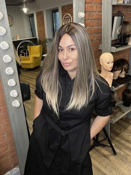 Полупарик из натуральных волос
